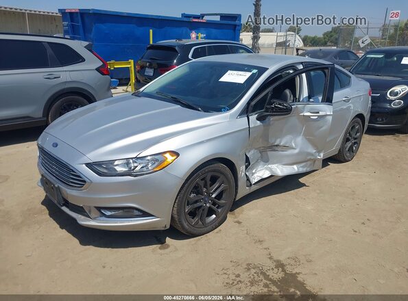 3FA6P0LU7JR281175 2018 FORD FUSION HYBRID Silver Առջևի ձախ երեք քառորդ տեսարան
