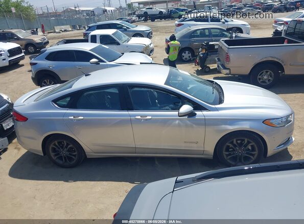 3FA6P0LU7JR281175 2018 FORD FUSION HYBRID Silver Սալոնի հետևի տեսք