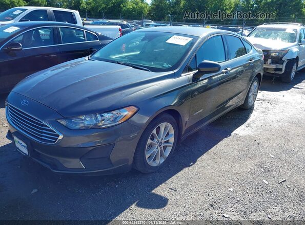 3FA6P0LU7KR253054 2019 FORD FUSION HYBRID Gray Առջևի ձախ երեք քառորդ տեսարան