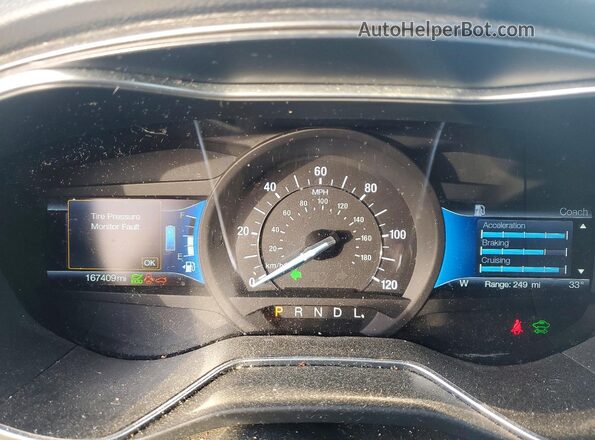 3FA6P0LU8HR285441 2017 FORD FUSION Silver Instrument cluster view