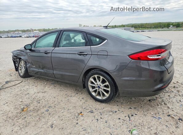 3FA6P0LU8HR287979 2017 FORD FUSION Gray Trasero izquierdo