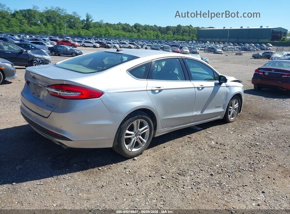 3FA6P0LU8JR243454 2018 FORD FUSION HYBRID Gray Rear right