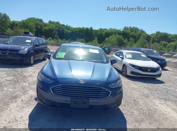 3FA6P0LU8KR125566 2019 FORD FUSION HYBRID Blue Rear interior view