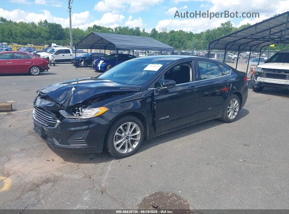 3FA6P0LU8KR258148 2019 FORD FUSION HYBRID Black Առջևի ձախ երեք քառորդ տեսարան