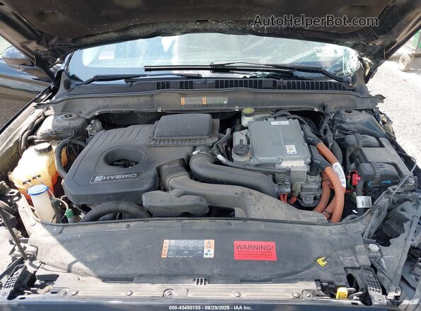 3FA6P0LU9HR235146 2017 FORD FUSION HYBRID Black Widok z tyłu