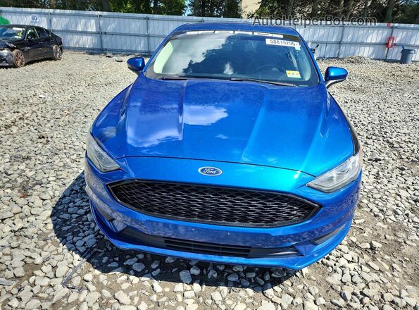 3FA6P0LU9HR356453 2017 FORD FUSION Синий Вид спереди