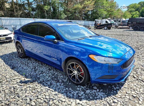 3FA6P0LU9HR356453 2017 FORD FUSION Синий Передняя правая четверть
