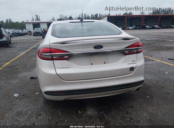 3FA6P0LU9JR107236 2018 FORD FUSION HYBRID White 