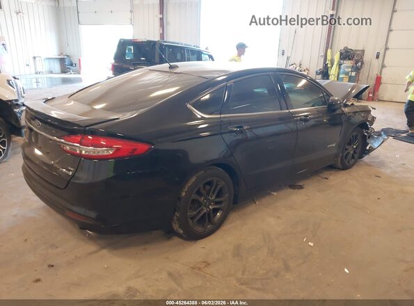 3FA6P0LU9JR180350 2018 FORD FUSION HYBRID Black Rear right