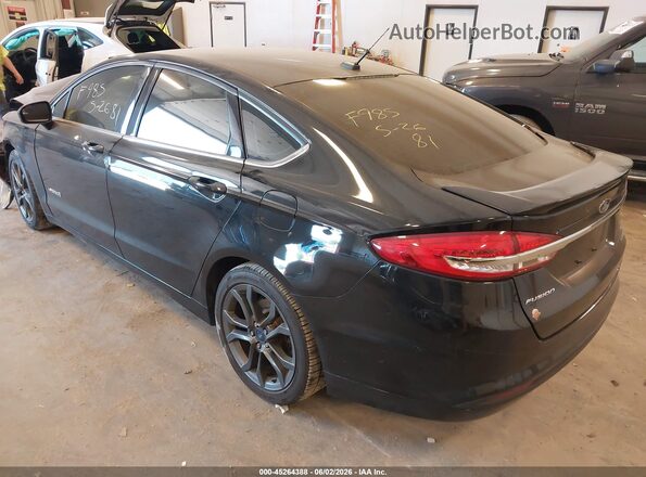 3FA6P0LU9JR180350 2018 FORD FUSION HYBRID Black Rear left