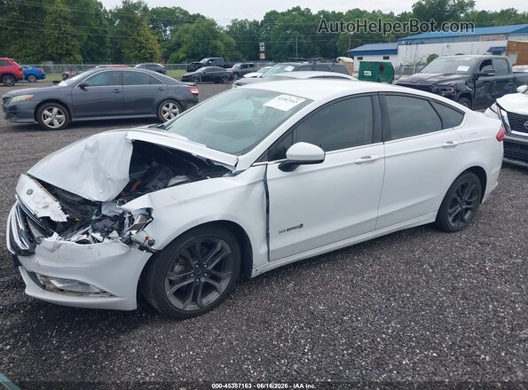 3FA6P0LU9JR248694 2018 FORD FUSION HYBRID Белый Передняя левая четверть
