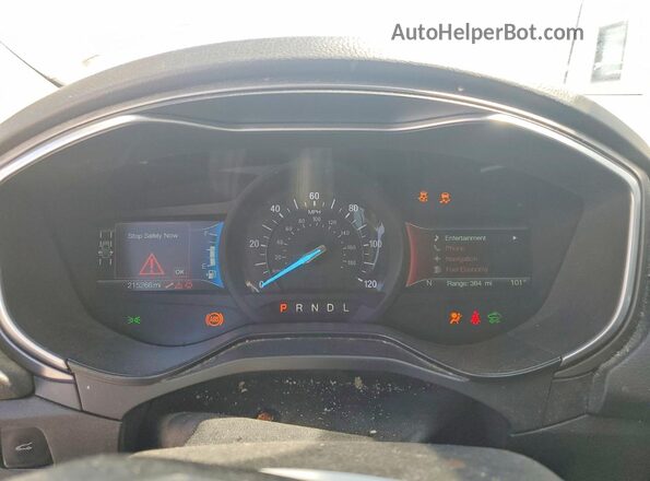 3FA6P0LU9KR265447 2019 FORD FUSION White Widok zestawu wskaźników