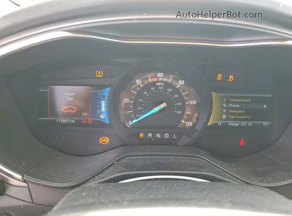 3FA6P0LU9LR100810 2020 FORD FUSION Gray Вид щитка приладів