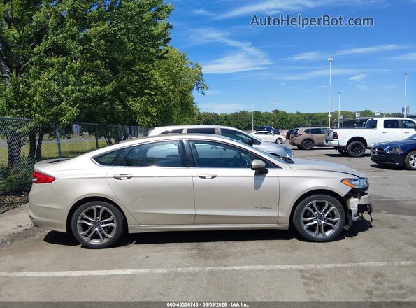 3FA6P0LUXHR145021 2017 FORD FUSION HYBRID Tan Rear interior view