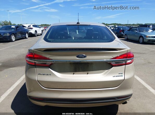 3FA6P0LUXHR145021 2017 FORD FUSION HYBRID Tan 