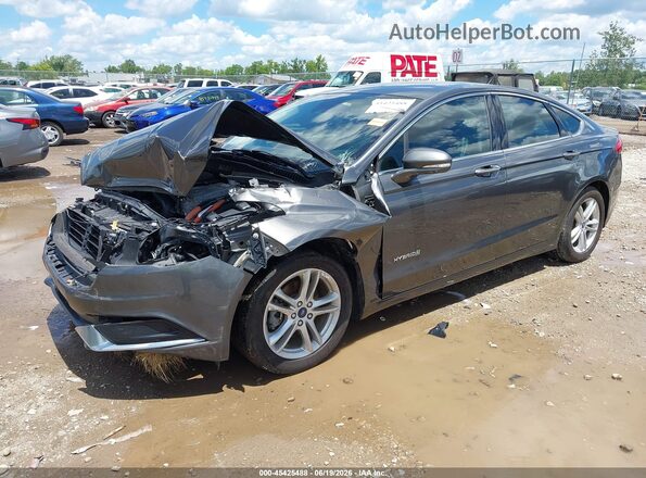 3FA6P0LUXJR140360 2018 FORD FUSION HYBRID Gray წინა მარცხენა ხედი სამი მეოთხედიდან