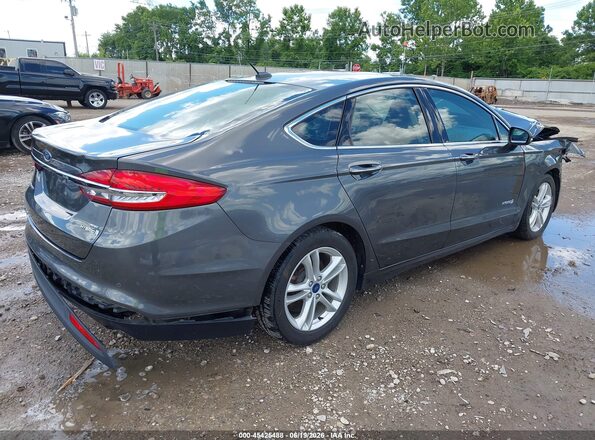 3FA6P0LUXJR140360 2018 FORD FUSION HYBRID Gray უკანა მარჯვენა