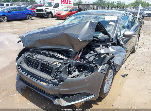 3FA6P0LUXJR140360 2018 FORD FUSION HYBRID Gray წინა ხედი