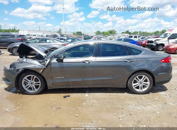3FA6P0LUXJR140360 2018 FORD FUSION HYBRID Gray 