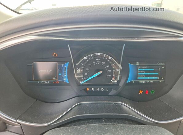 3FA6P0LUXJR152606 2018 FORD FUSION Silver Widok zestawu wskaźników