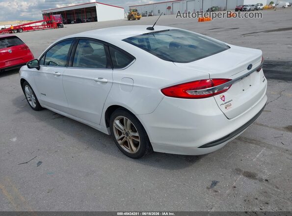 3FA6P0LUXJR162620 2018 FORD FUSION HYBRID White Tył lewy