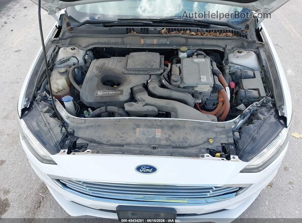 3FA6P0LUXJR162620 2018 FORD FUSION HYBRID White Widok z tyłu