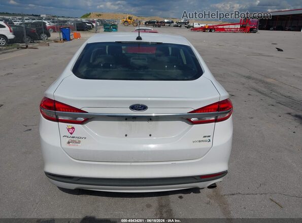 3FA6P0LUXJR162620 2018 FORD FUSION HYBRID White 