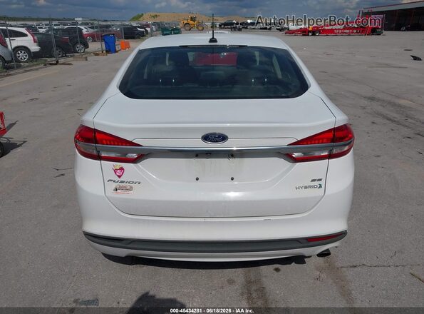 3FA6P0LUXJR162620 2018 FORD FUSION HYBRID White 