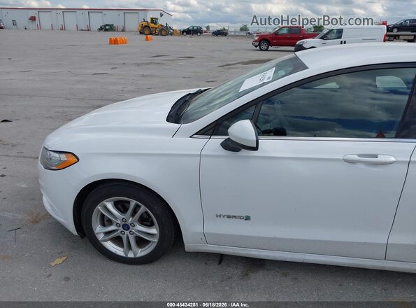 3FA6P0LUXJR162620 2018 FORD FUSION HYBRID White 