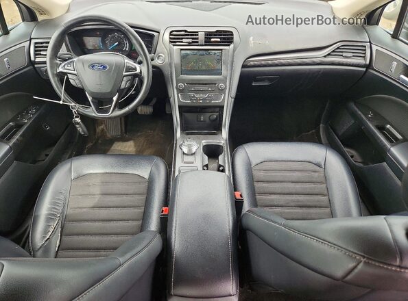 3FA6P0LUXJR192099 2018 FORD FUSION Black Widok deski rozdzielczej