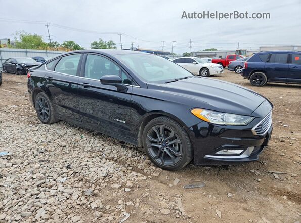 3FA6P0LUXJR192099 2018 FORD FUSION Black Przód prawy