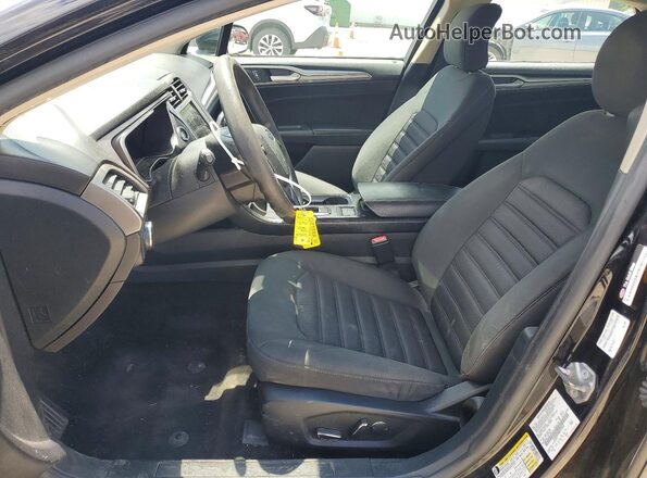 3FA6P0LUXKR121664 2019 FORD FUSION Black წინა სალონის ხედი