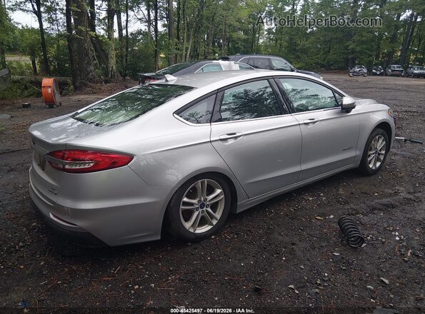 3FA6P0LUXKR129554 2019 FORD FUSION HYBRID Silver Задня права чверть