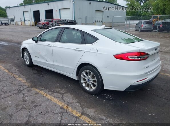 3FA6P0LUXKR224938 2019 FORD FUSION HYBRID White Հետևի ձախ