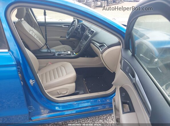 3FA6P0MU3KR262395 2019 FORD FUSION HYBRID Blue Front interior view