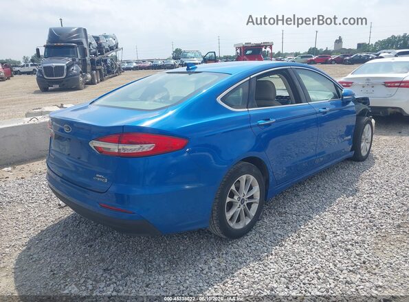 3FA6P0MU3KR262395 2019 FORD FUSION HYBRID Blue Rear right