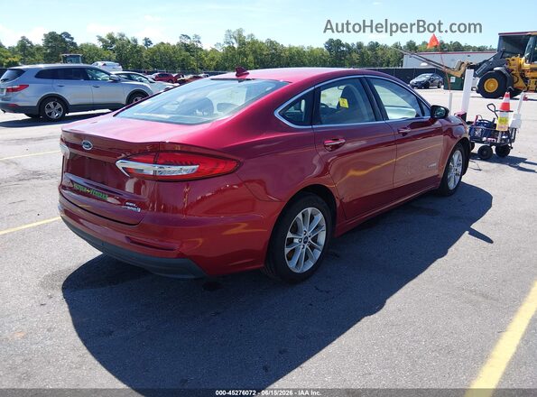 3FA6P0MU4KR157980 2019 FORD FUSION HYBRID Burgundy უკანა მარჯვენა