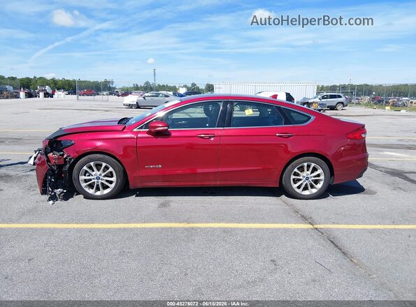3FA6P0MU4KR157980 2019 FORD FUSION HYBRID Burgundy სალონის 360-გრადუსიანი ხედი