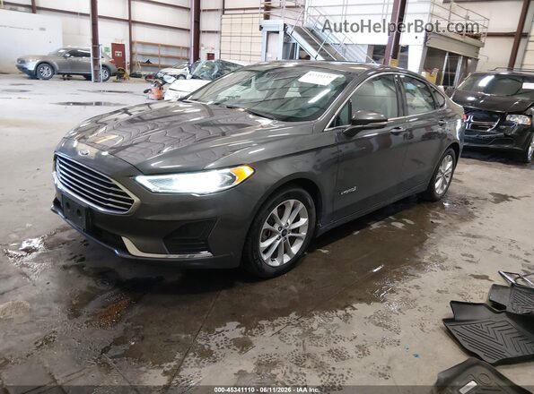 3FA6P0MU7KR265669 2019 FORD FUSION HYBRID Gray Front left
