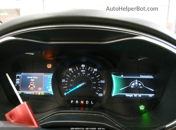 3FA6P0MU7KR265669 2019 FORD FUSION HYBRID Gray Rear seats view