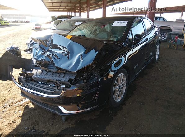 3FA6P0MUXKR185461 2019 FORD FUSION HYBRID Черный Передняя левая четверть