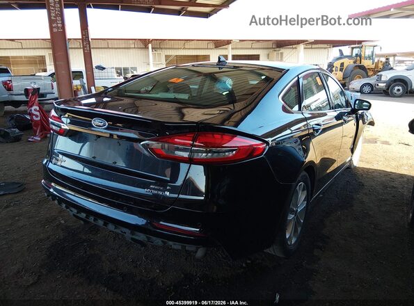 3FA6P0MUXKR185461 2019 FORD FUSION HYBRID Черный Задняя правая четверть