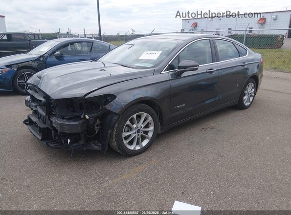 3FA6P0MUXKR272082 2019 FORD FUSION HYBRID Серый Передняя левая четверть