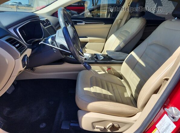 3FA6P0PU4GR366574 2016 FORD FUSION Red Front interior view