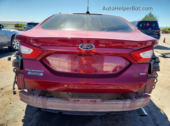 3FA6P0PU4GR366574 2016 FORD FUSION Red Rear view