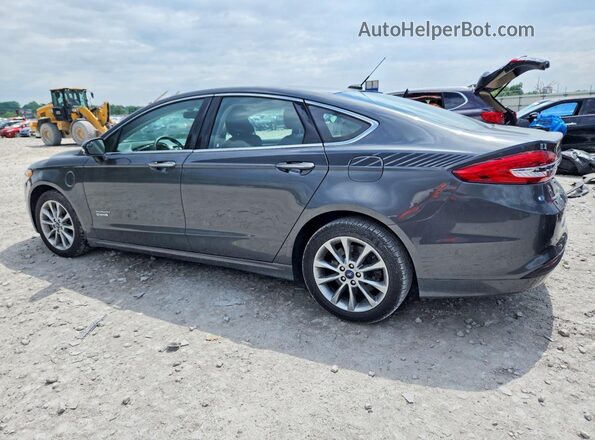 3FA6P0PU4JR190634 2018 FORD FUSION Gray Trasero izquierdo