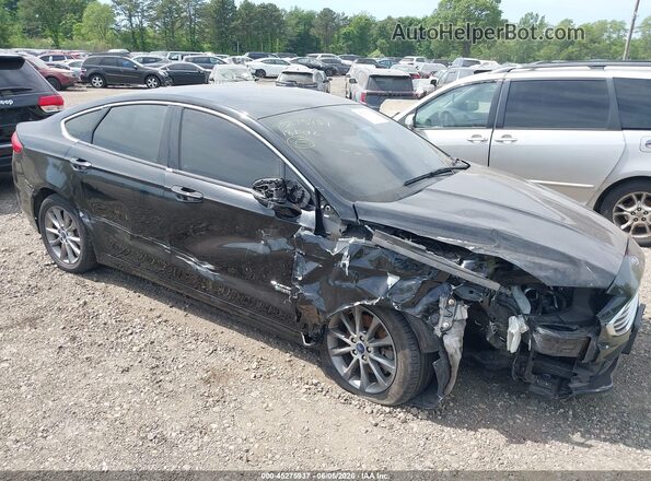 3FA6P0PU7JR105981 2018 FORD FUSION ENERGI Black Front view