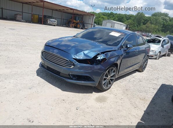 3FA6P0PU7JR222038 2018 FORD FUSION ENERGI Blue წინა მარცხენა ხედი სამი მეოთხედიდან