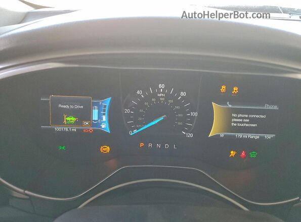 3FA6P0PU9GR384715 2016 FORD FUSION Gray Widok zestawu wskaźników