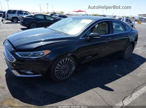 3FA6P0RU1JR246817 2018 FORD FUSION HYBRID Черный Передняя левая четверть